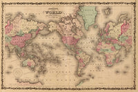 Old World Map Rolled Poster Print - 34x22