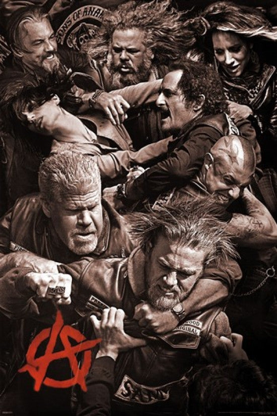 Sons of Anarchy Fighting Poster Print (24 x 36)