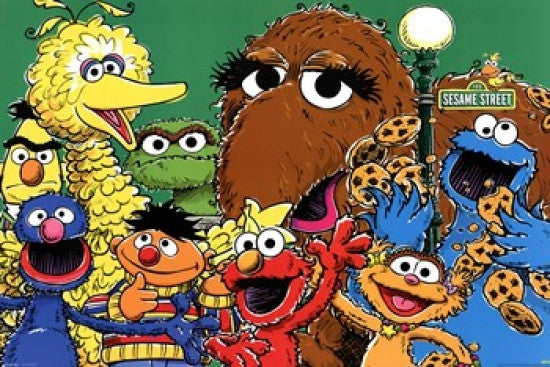 Sesame Street Group Poster Print - Fun for All Ages