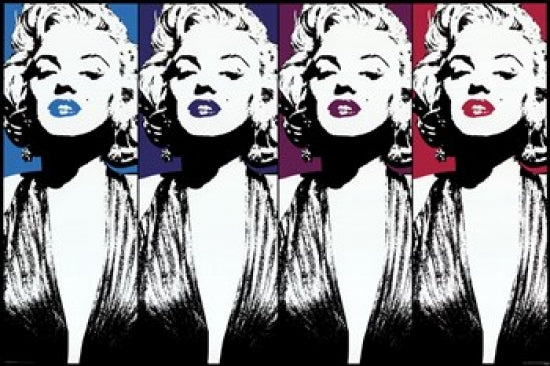 Marilyn Monroe Color Lips Poster showcasing vibrant colors and iconic art.