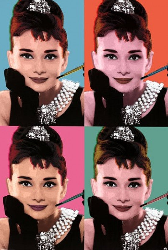 Audrey Hepburn Pop Art Poster Print - 22x34 Rolled Poster