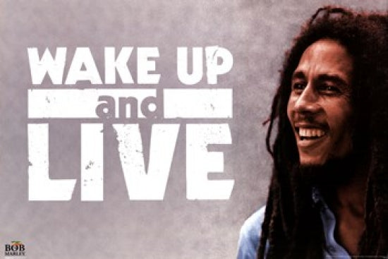 Bob Marley Wake Up and Live Poster - 36 x 24 inches.
