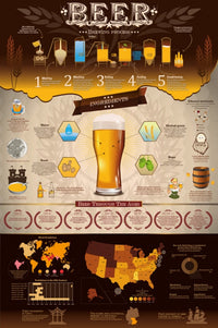 Beer Brewing Process Poster Print - 22x34