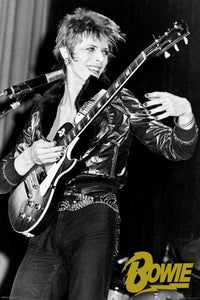 David Bowie Guitar Poster Print - 22x34 Rolled Poster