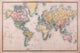 Mercator's Projection Map Poster Print - Rolled 34x22