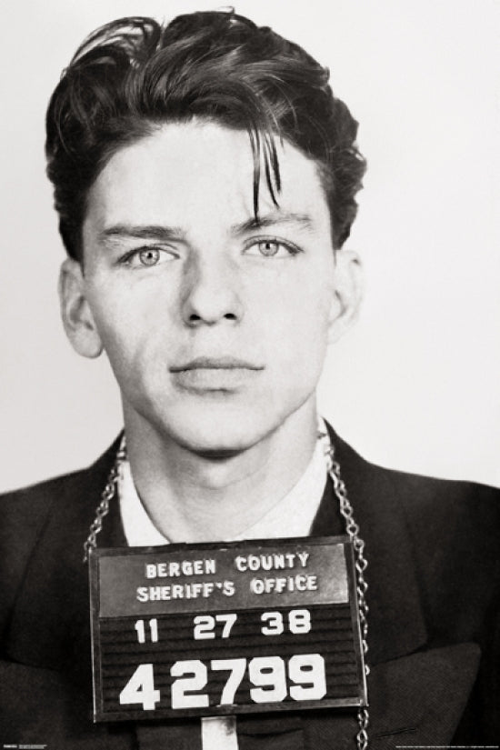 Frank Sinatra Mugshot Poster 24x36 - Vintage Music Memorabilia
