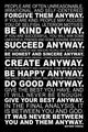 Inspirational Mother Teresa Quote Poster Print - 24x36