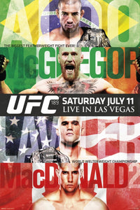 UFC 189 Aldo vs. McGregor Rolled Poster Print - 24x36