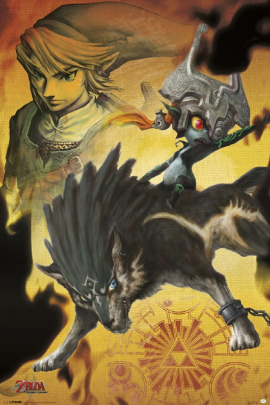 Zelda Midna Poster Art Print showcasing vibrant colors and fantasy art.
