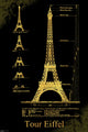 Eiffel Tower Design Poster Print - 22x34 Rolled Art