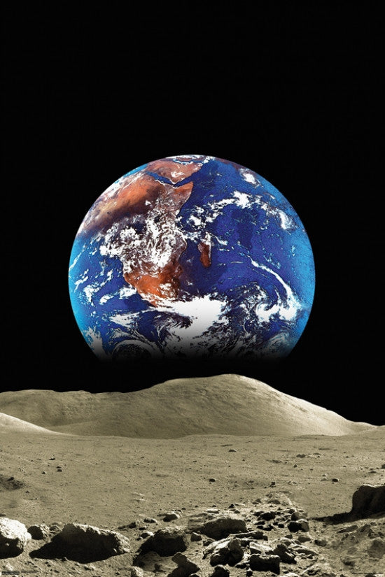 Earth from the Moon Poster Print - 24x36
