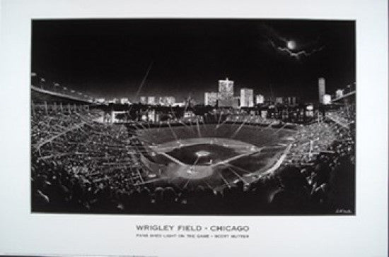 Fans Shed Light On The Game Poster Print by Scott Mutter