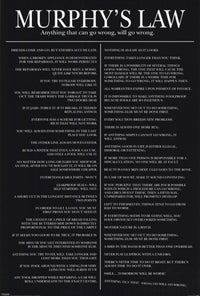 Murphy's Law Poster Print - 24x36 Rolled Poster