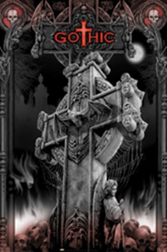 Gothic Cross Rolled Poster Print - 22x34