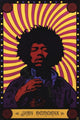Jimi Hendrix Psychedelic Poster Print - 22x34