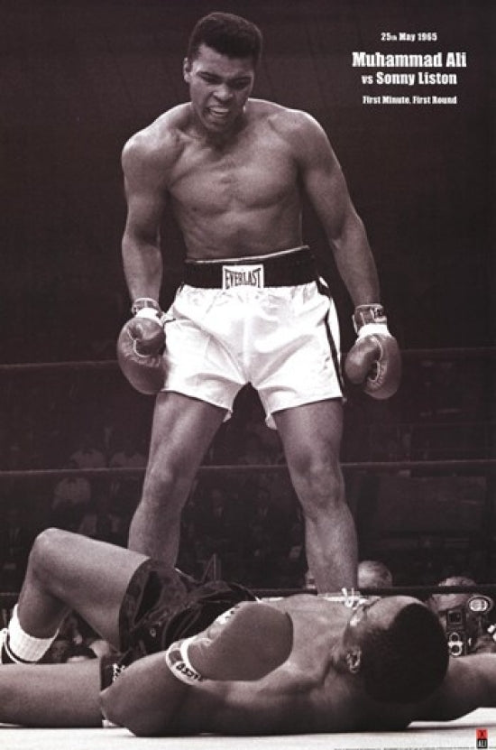 Muhammad Ali 1965 1st Round Knockout Against Sonny Liston Poster