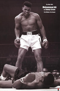 Muhammad Ali 1965 1st Round Knockout Against Sonny Liston Poster