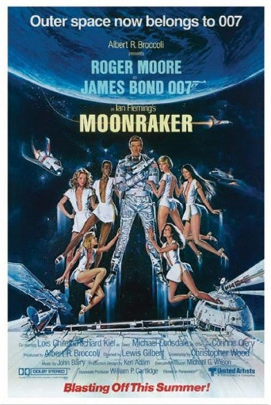 James Bond Moonraker Poster Print - 24x36 Rolled Art