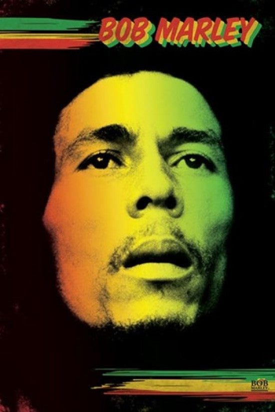 Bob Marley Face Poster Print - 22x34 Rolled Poster