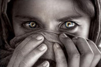 Afghan Girl Eyes Poster - Captivating Art Print