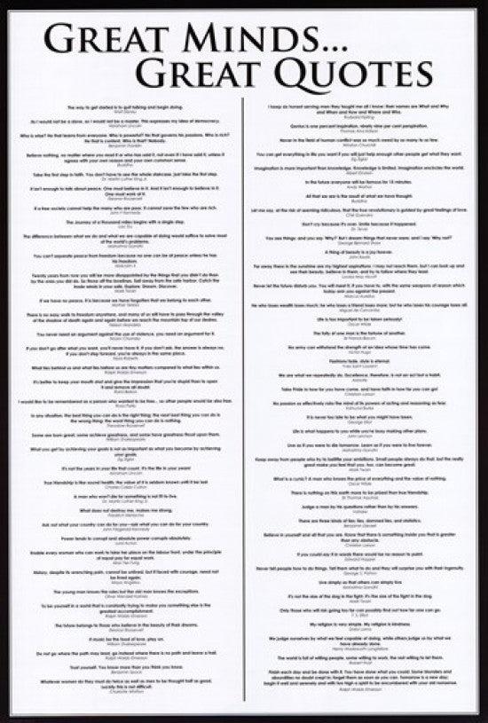 Great Minds - Great Quotes Poster Print 24x36