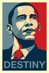Barack Obama Destiny Speech Poster Print in vibrant colors.