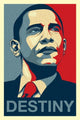 Barack Obama Destiny Speech Poster Print in vibrant colors.