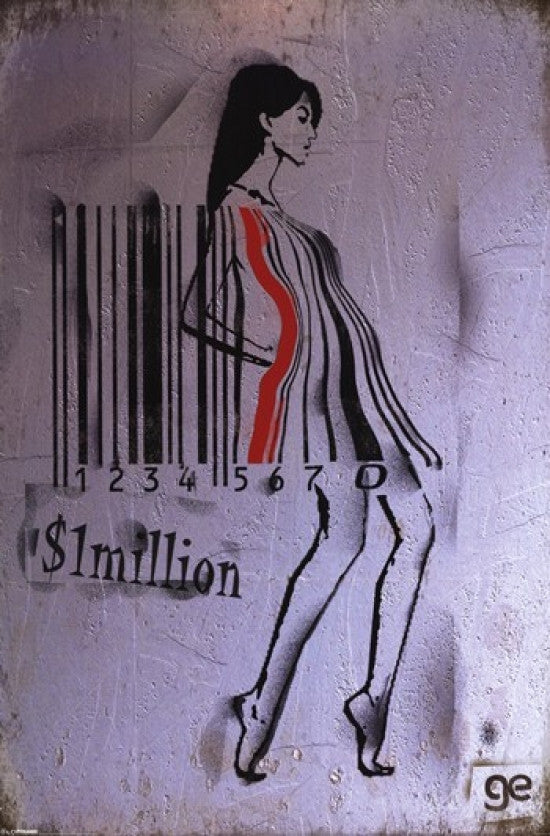 Barcode Girl Poster Print by Ge Feng - 22x34