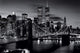 Brooklyn Bridge Black & White Poster Print showcasing the iconic structure.