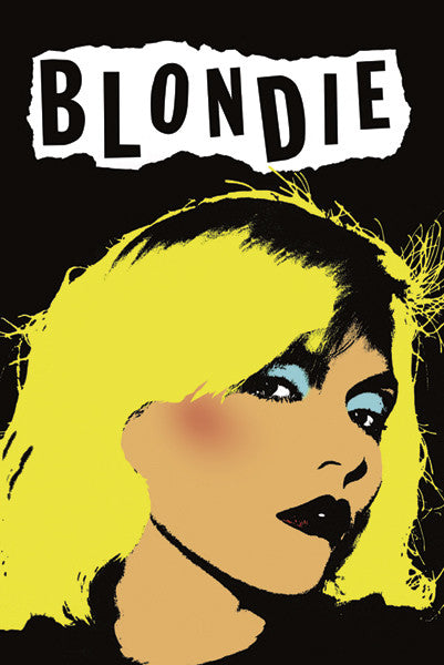 Blondie Punk Pop Art White Poster Print 22x34