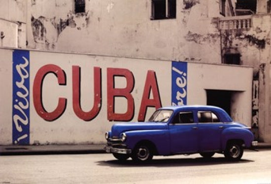 Viva Cuba Poster showcasing vibrant tropical landscapes.