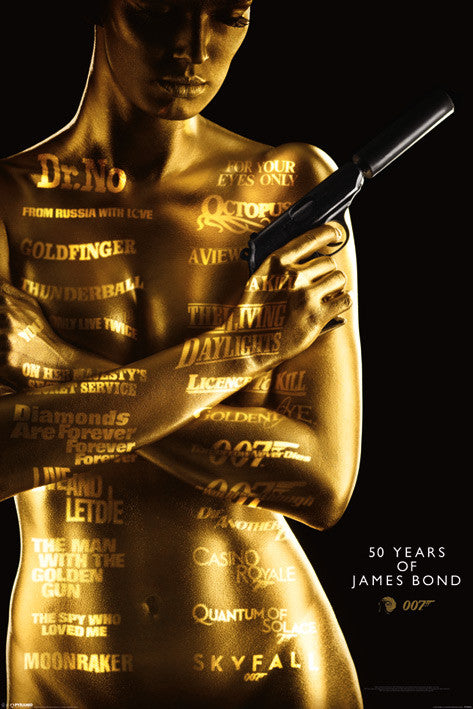 James Bond 50th Anniversary Poster Print - 22x34