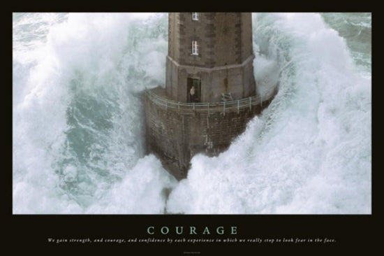Courage Motivational Poster - Inspiring Wall Art for Home and Office