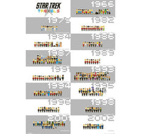 Star Trek Trexels Poster in vibrant colors, perfect for fans and collectors.