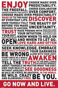 Go Now and Live Motivational Quote Poster Print