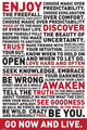 Go Now and Live Motivational Quote Poster Print