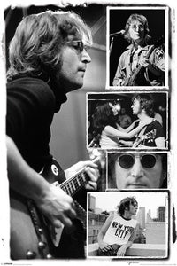 John Lennon Collage Poster Print - 24x36 Rolled Art