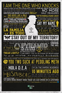 Breaking Bad Classic Quotes Poster Print - 22x34