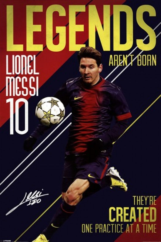 Messi - Legends Aren't Born Poster Print (22x34)