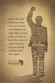 Nelson Mandela Silhouette Poster Print - 24x36 Rolled Art