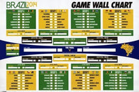 World Cup Wall Chart Poster Print - 34x22 Rolled Poster
