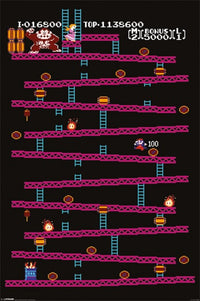 Donkey Kong - Level 1 Rolled Poster Print