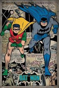 Batman and Robin Comic Montage Poster Print - 24x36