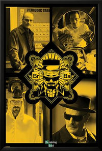 Breaking Bad Quad Poster showcasing iconic scenes from the series.