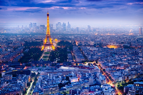 View Over Paris Poster showcasing a stunning cityscape of Paris.
