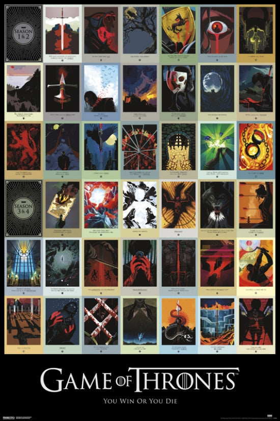 Game of Thrones Episodes Poster Print - 22x34
