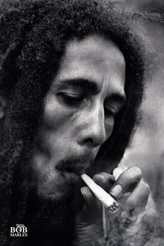 Bob Marley Smoke Poster featuring vibrant reggae art.