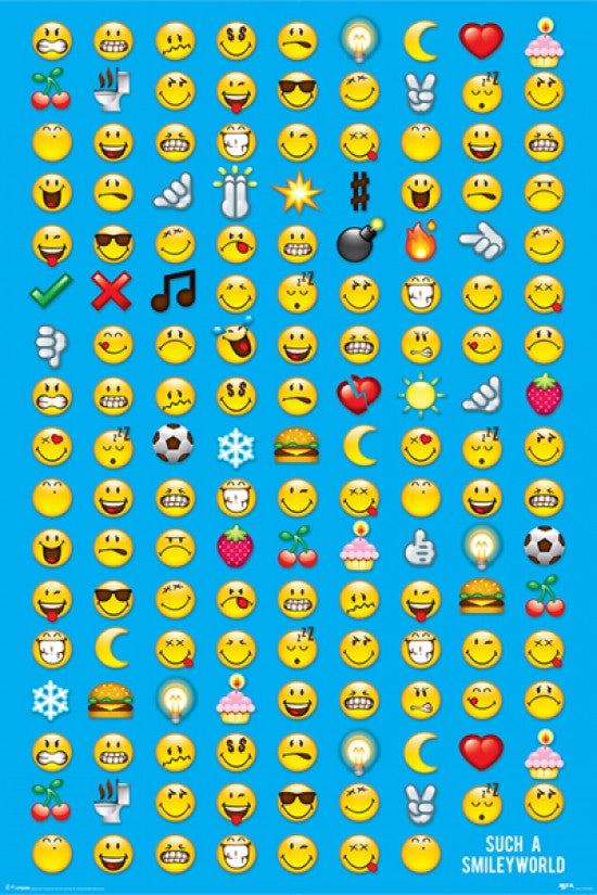 Smiley Emoticon Poster Print - Perfect for Home or Office