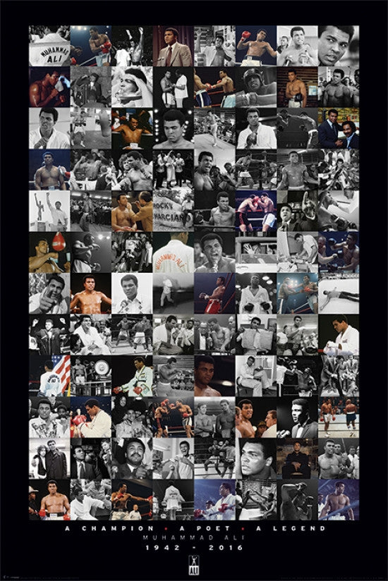 Muhammad Ali Montage Commemorative Poster Print - 24x36