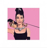 Audrey Hepburn Pink Poster Print - 16x16 Rolled Poster